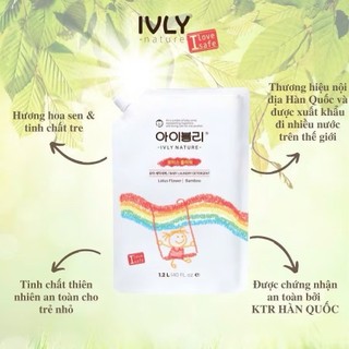 Nước giặt hưu cơ IVLY NATURE nhập khẩu hàn quốc 1200ml