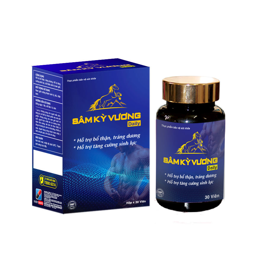 Sâm kỳ vương daily- Hộp 30 viên- Sử dụng hàng ngày giúp cải thiện sức khỏe phái mạnh