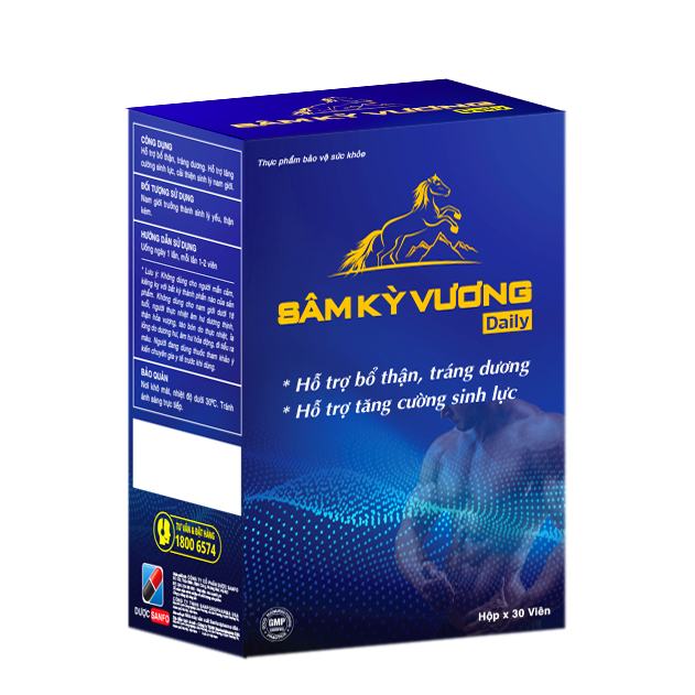 Sâm kỳ vương daily- Hộp 30 viên- Sử dụng hàng ngày giúp cải thiện sức khỏe phái mạnh
