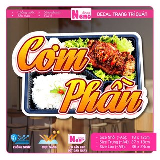 Decal Trang Trí Cơm Cuộn, Tranh Dán Quán Ăn, Cà Phê, Dán Tường, Tủ, Kính, Xe Đẩy - Sticker Chịu Được Mưa Nắng.