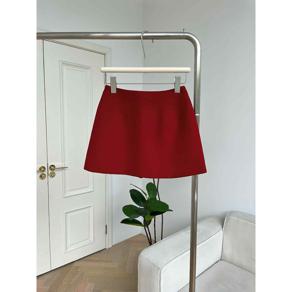 CHÂN VÁY CHỮ A CẠP CAO CHÉO ÉP MÙNG có quần bảo hộ - Thảo.Clothing S304