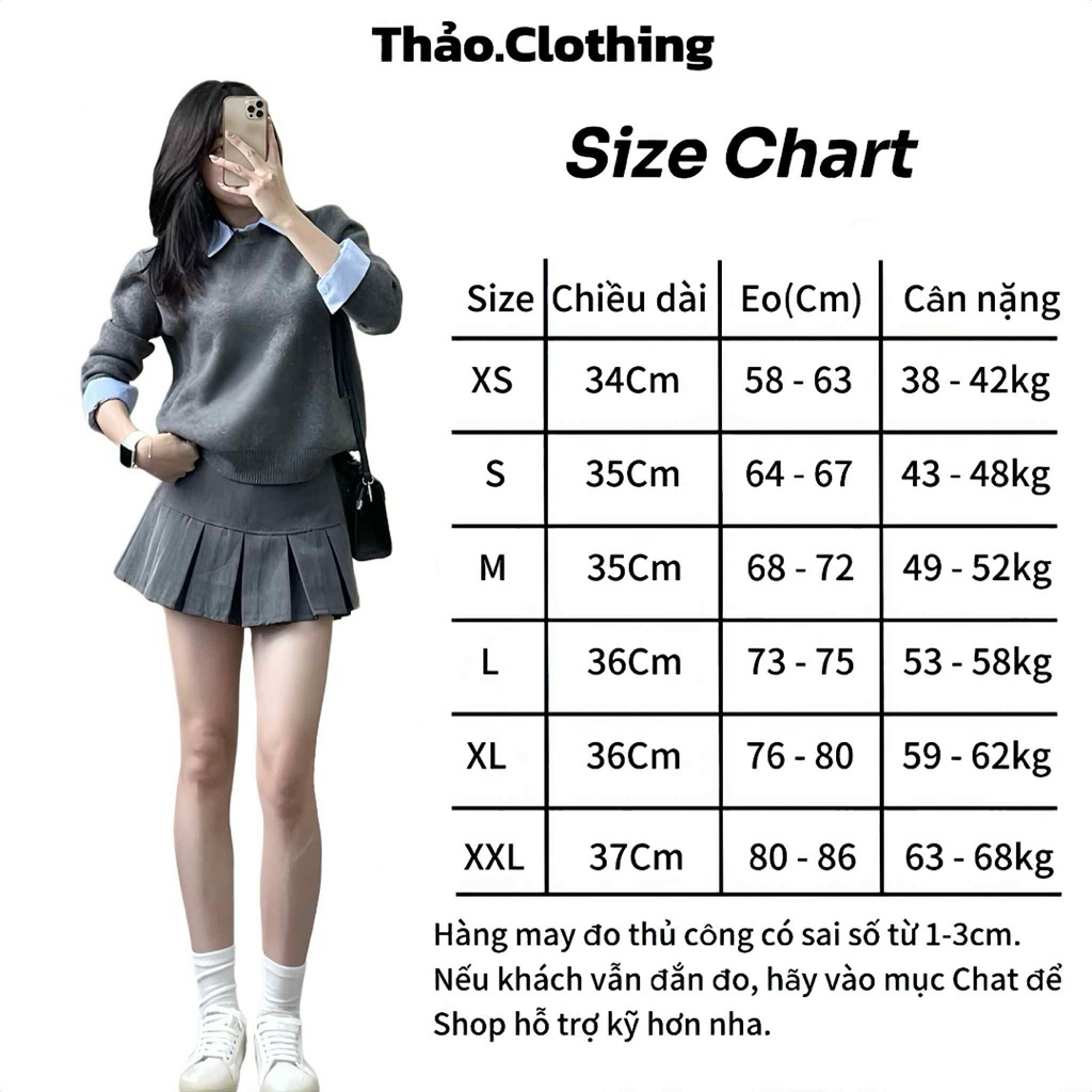 CHÂN VÁY NỮ XẾP LY CẠP TRỄ DÁNG NGẮN FROM ĐẸP Có Quần Bảo Hộ - Thảo.Clothing S202