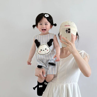 Bộ áo liền quần sọc dễ thương mùa hè cho bé