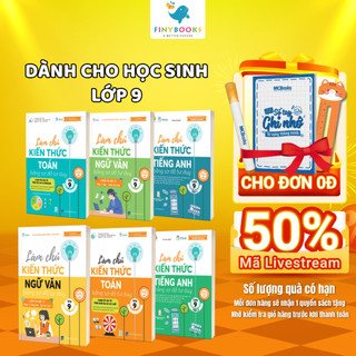 Sách - Tham khảo Lớp 9 - Làm Chủ Kiến Thức Bằng Sơ Đồ Tư Duy Tiếng Anh - Toán - Ngữ Văn Lớp 9 Tập 1 + Tập 2 - TKBooks
