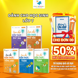 Sách - Tham khảo Lớp 7 - Combo Làm chủ kiến thức bằng sơ đồ tư duy Toán - Ngữ Văn - Tiếng Anh Lớp 7 - TKBooks