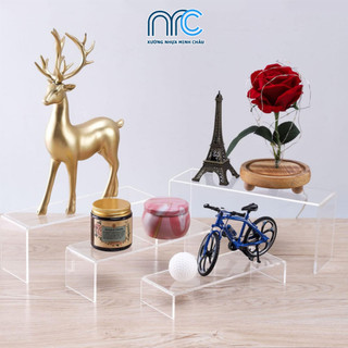 (Xuất hoá đơn VAT) 2 Kệ trưng bày sản phẩm,  Kệ mica trong suốt chữ U, Kệ trưng bày mô hình, mỹ phẩm