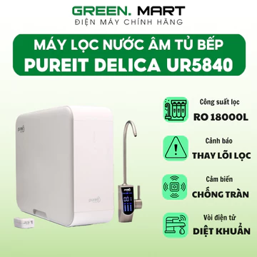 Máy Lọc Nước Uống Trực Tiếp Pureit Delica UR5840 | Lọc nước Ro âm tủ nhỏ gọn cho gia đình văn phòng