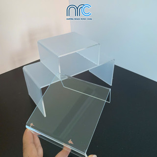 Combo 2 Kệ chữ U, Kệ mica trưng bày mô hình đồ chơi, Kệ mica chữ U trong suốt
