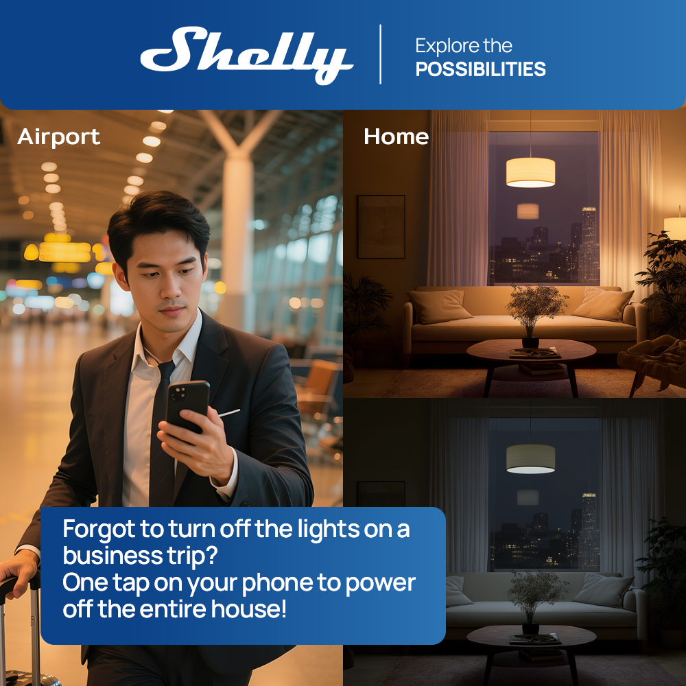 Shelly 1 Mini Gen3 8A Công tắc rơle WiFi thông minh Mini Model Max 8A/240 VAC 5A/30 VDC