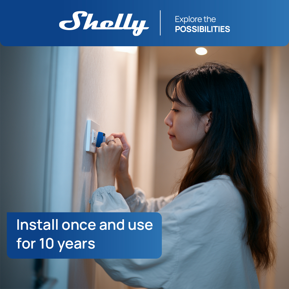 Shelly 1 Mini Gen3 8A Công tắc rơle WiFi thông minh Mini Model Max 8A/240 VAC 5A/30 VDC