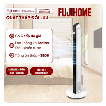 Quạt tháp đối lưu không khí FUJIHOME TF-12HM nhập khẩu, quạt mát không cánh đứng để sàn ba cấp độ gió electric fan