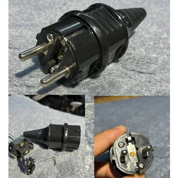 Phích cắm điện 2 chấu, 16A, 250V, phích cắm công nghiệp, Phích cắm điện Schuko Hàn Quốc