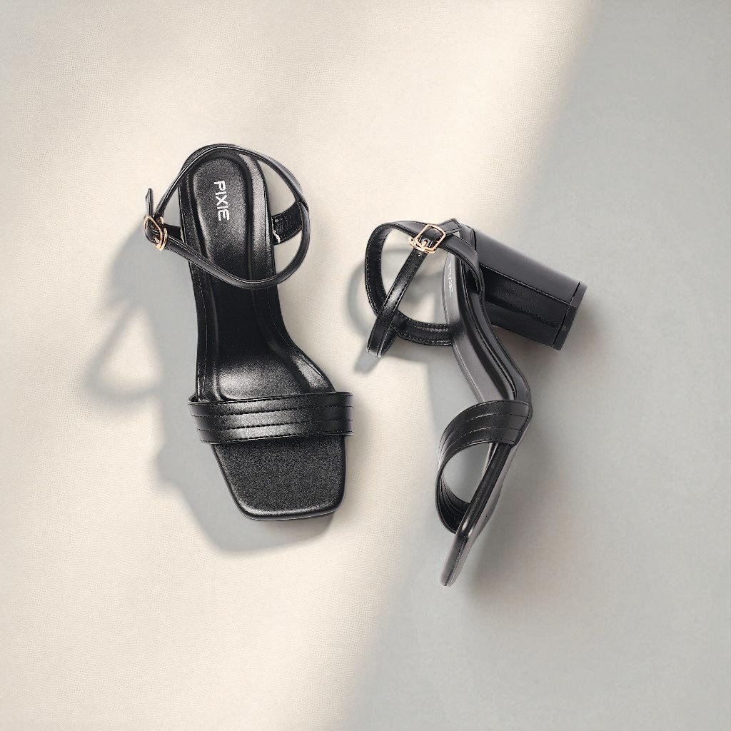 Giày Sandal Nữ Cao Gót 8cm Quai Chần Chỉ Pixie X913