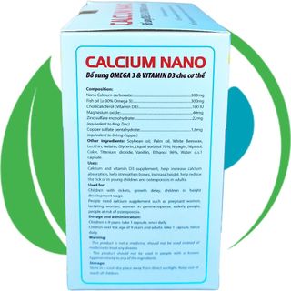 Calcium Nano Đại Dương 100 Viên - Rostex - Vinaphar - Vitamin Phục Hồi