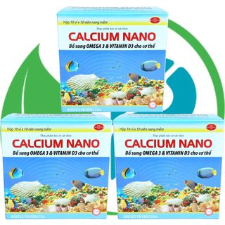 Combo 3 Hộp Calcium Nano Đại Dương 100 Viên - Rostex - Vinaphar - Vitamin Phục Hồi