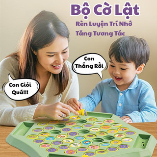 Đồ Chơi Cờ Lật Hình 4 Người Chơi Rèn Luyện Trí Nhớ Trò Chơi Board Game Giáo Dục Trí Tuệ Cho Trẻ Em Tăng Khả Năng Ghi Nhớ