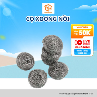 Cọ Xoong Nồi Bằng Thép Không Rỉ, Búi Cọ Đánh Xoong Siêu Bền Vệ Sinh Sạch Sẽ Cam Homeware