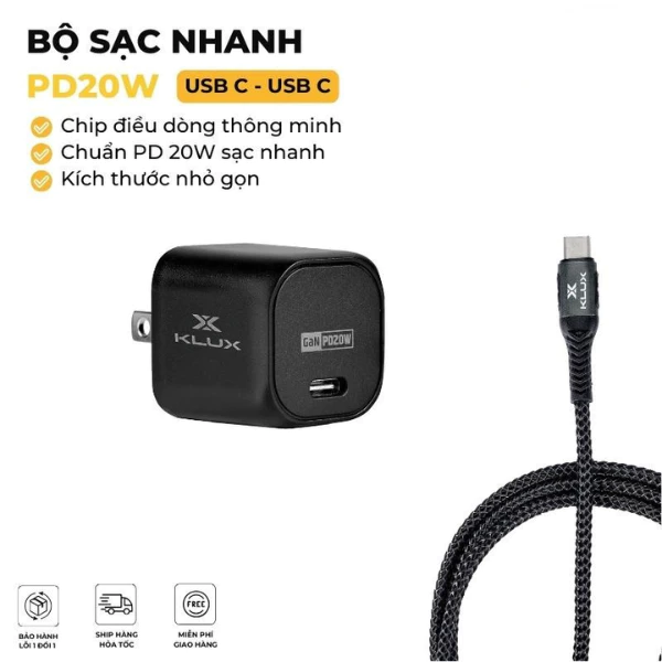 Bộ Sạc Nhanh PD20W - Củ Sạc Nhanh 20W, Dây Sạc Nhanh Type C to L 20W, Dây Sạc Type C-C Tối Đa 60W Sạc Chính Hãng – 4