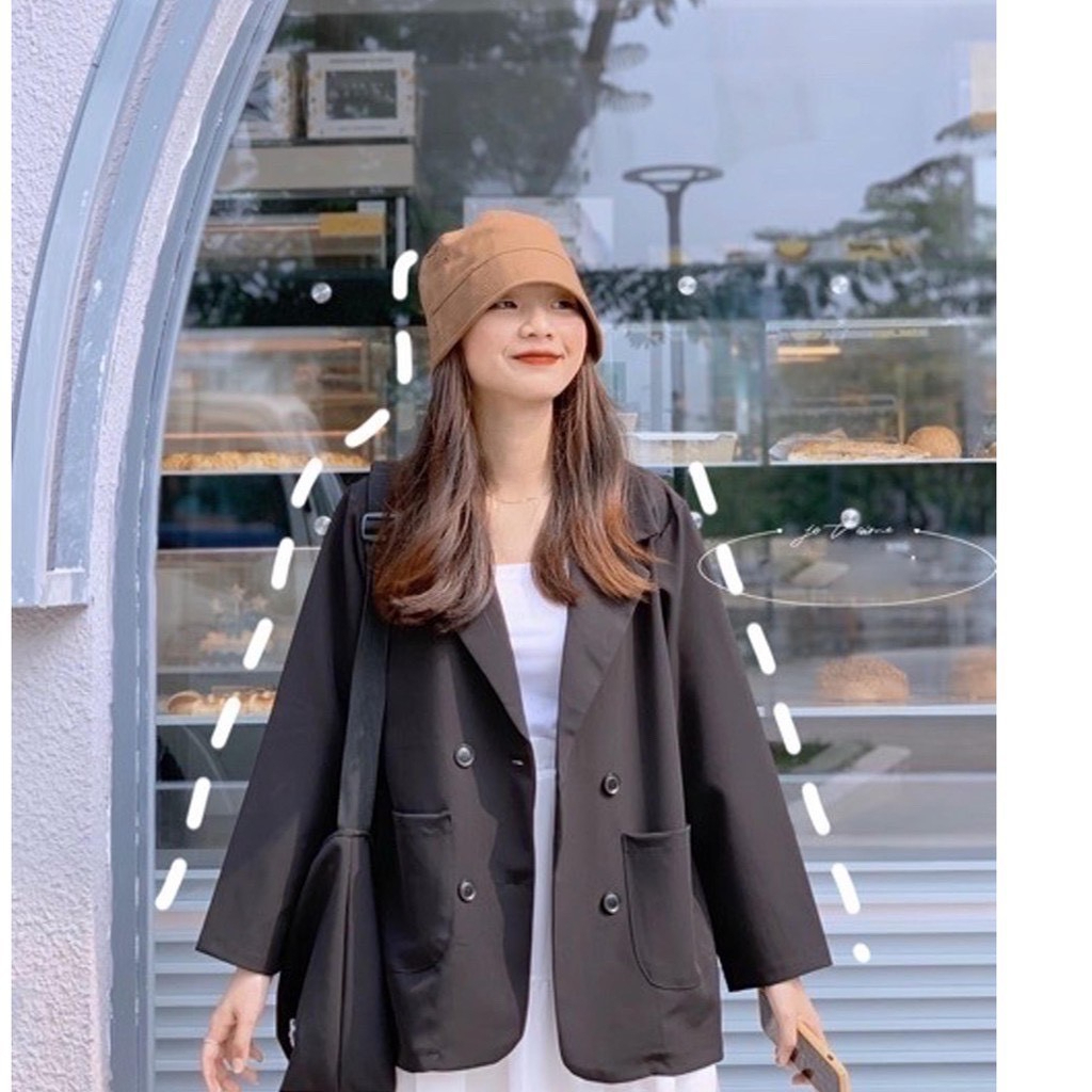 Áo Blazer Nữ UNDERCOOL Tay Trơn Form Rộng Trẻ Trung - Áo vest khoác ngoài 1 lớp K31 - av02