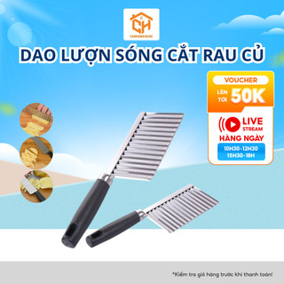 Dao Lượn Sóng Cắt Rau Củ Khoai Tây Hình Sóng Có Móc Treo Cam Homeware
