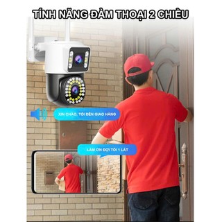 Camera Wifi Ngoài Trời Q42 Siêu Nét 15MP, Đàm Thoại 2 Chiều Thực, Cảnh Báo Chốn...