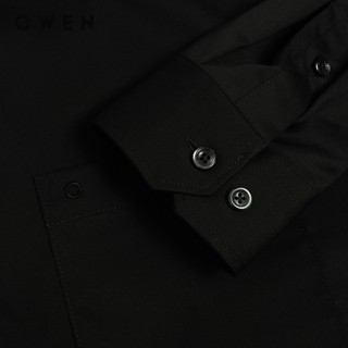 Owen - Áo sơ mi dài tay Regular Fit AR250010DT màu Đen chất liệu Modal