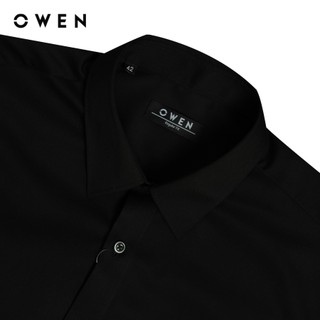 Owen - Áo sơ mi dài tay Regular Fit AR250010DT màu Đen chất liệu Modal
