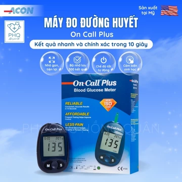 Máy đo đường huyết On Call Plus - Theo dõi và kiểm tra đường huyết tại nhà - Kết quả đo chính xác