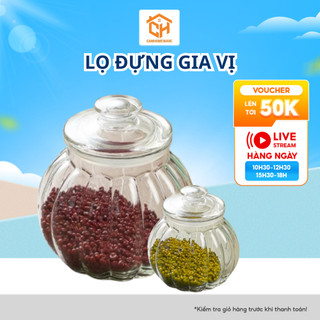 Lọ Đựng Gia Vị Thuỷ Tinh Quả Bí Cam Homeware