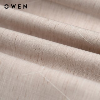 Owen - Áo sơ mi ngắn tay Body Fit AB250078NT màu Nâu nhạt chất liệu Bamboo linen