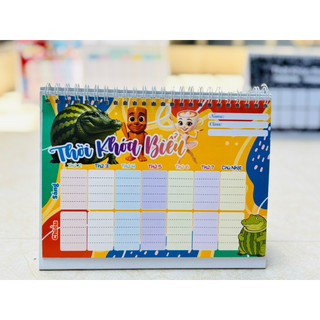 Thời Khóa Biểu để bàn, decor bàn học, Lịch 8 tuần. Hình ảnh brainrot, hoạt hình ngộ nghĩnh, vui nhộn.