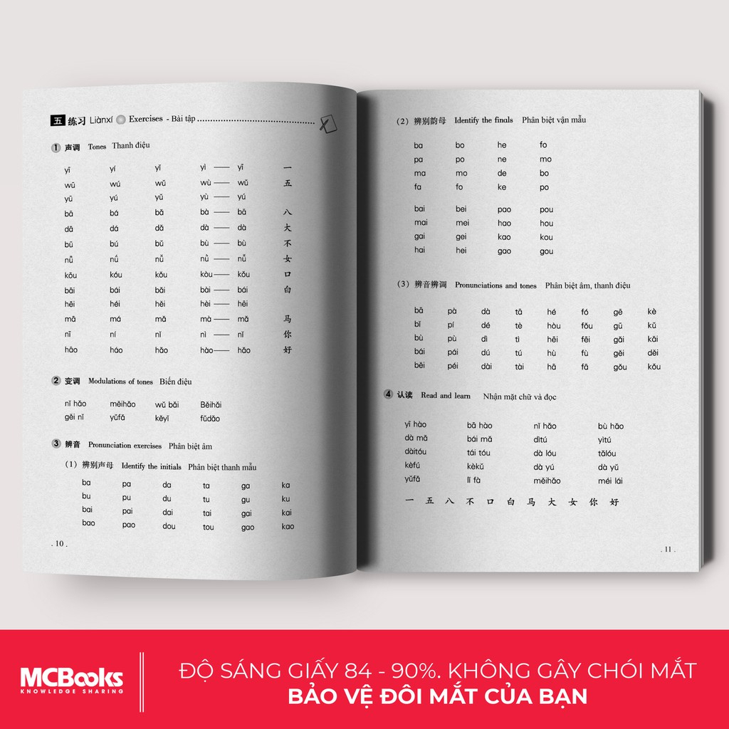 Sách - Combo Giáo Trình Hán Ngữ 1: Tập 1 Quyển Thượng + Tập Viết Chữ Hán (Phiên bản mới) - MCBooks