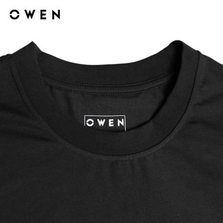Owen - Áo T-shirt Relax Fit TSN253680 màu Đen chất liệu COTTON MODAL