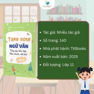 Sách - Combo Take Note Toán - Ngữ Văn - Tiếng Anh Lớp 11 - Tổng hợp kiến thức, Hiểu nhanh nhớ lâu - TKBooks