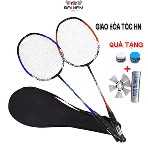 Bộ 2 Vợt Cầu Lông YL Căng Sẵn Khung Hợp Kim Crom Siêu Cứng,Siêu Dẻo + Tặng Cuốn Cán Và Bao Đựng