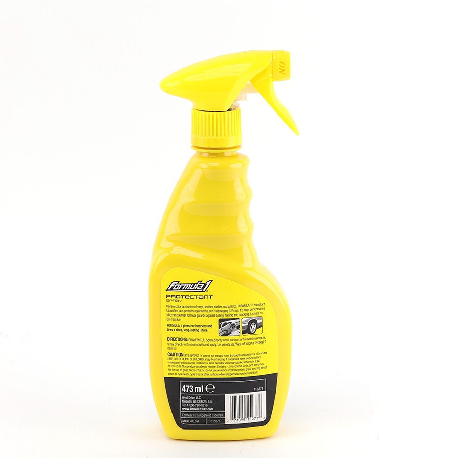 Bảo Vệ & Làm Sạch Nội Thất Xe FORMULA 1 615277 473ml Khử Được Mùi Hôi Trên Xe Ô Tô Xe Hơi Xe Tải