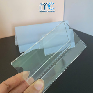 Combo 2 Bảng tên để bàn làm việc, Bảng chức danh chữ A trong suốt 2 mặt - Đa dạng kích thước