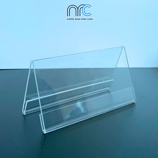 Combo 2 Bảng tên để bàn làm việc, Bảng chức danh chữ A trong suốt 2 mặt - Đa dạng kích thước