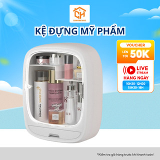 Kệ Đựng Mỹ Phẩm 3635 Treo Tường Nhà Tắm Hokori Việt Nhật Chống Nước Có Nắp Cam Homeware