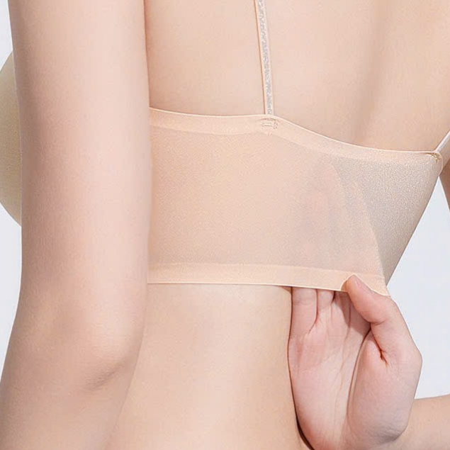 Áo - Áo Lót Nữ Đúc Su Thảo Mộc Không Gọng Tàng Hình Hương Hoa Trà Đệmỏng Thông Hơi Bản Lưng Liền Không Lộ Viền Mã V10
