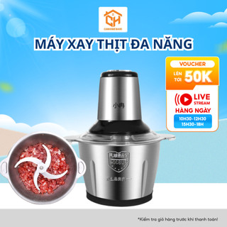 Máy Xay Thịt Đa Năng Cối 2L Inox 304 ,4 Lưỡi Dao Thép Không Gỉ,Say Sinh Tố Thịt, Cá, Rau Củ Hoa Quả CamCamHome