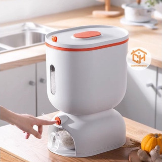 Thùng Đựng Gạo Thông Minh Tự Động 13kg và 7kg Cam Homeware