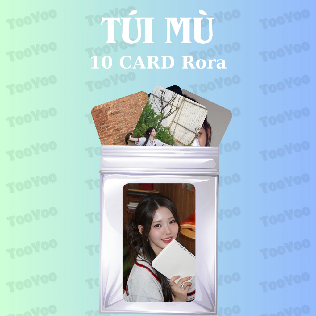 Túi mù gồm 10 card Rora (Baby Monster) bo góc không trùng TooYoo ...