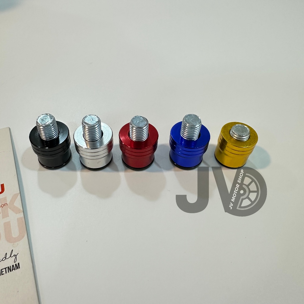 Ốc chân gương nắp chụp, Nhôm CNC REN 10li thuận/ ngược - Trang trí đẹp, gắn mọi dòng xe
