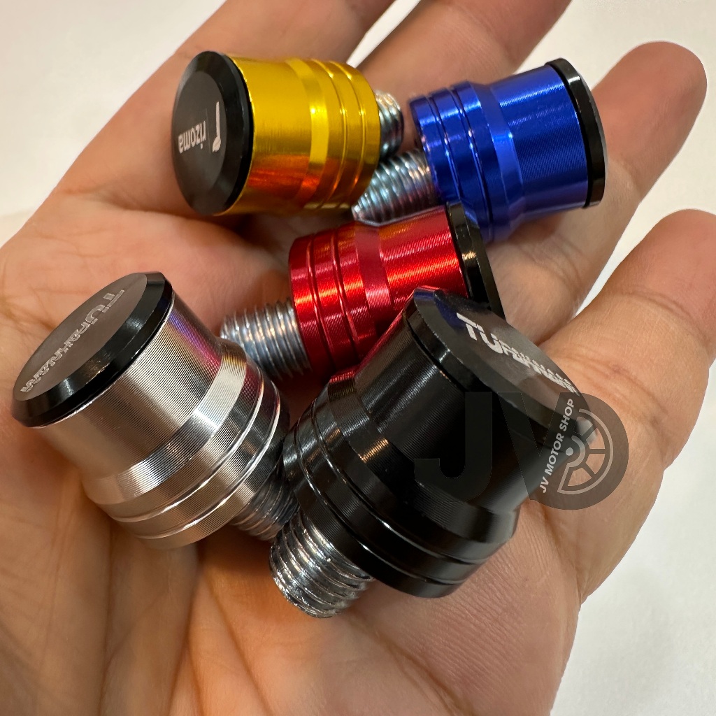 Ốc chân gương nắp chụp, Nhôm CNC REN 10li thuận/ ngược - Trang trí đẹp, gắn mọi dòng xe