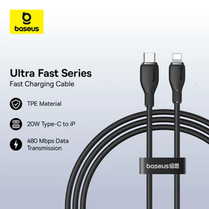 Baseus Ultra-Fast Fast Charging Cable USB-C to iP 20W 1.5m Cluster Black