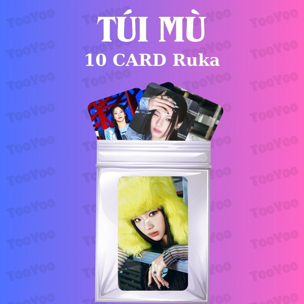 Túi mù gồm 10 card Ruka (Baby Monster) bo góc không trùng TooYoo ...