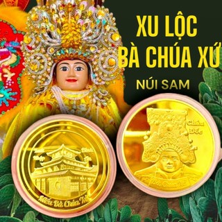 Xu Lộc Bà Châu Đốc , Bà Chúa Xứ Núi Sam , Kèm Túi , Thích Hợp Làm Quà tặng May Mắn, Phong Thủy