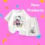 Bộ Tay Ngắn Cho Bé – Hình Hello Kitty Chụp Hình Cùng Nhóm Bạn, Vải Thoáng Mát Mặc Cả Ngày (M 209)