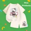 Bộ Tay Ngắn Cho Bé – Hình Hello Kitty Chụp Hình Cùng Nhóm Bạn, Vải Thoáng Mát Mặc Cả Ngày (M 209)